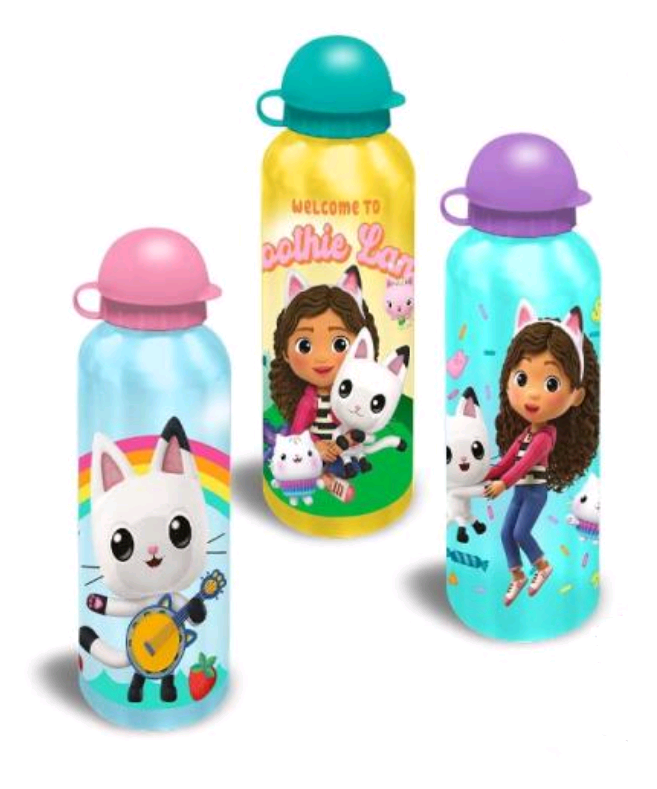 Stor - Water Bottle Ass. (500 ml) - Gabbys Dollhouse (033708717-CDU) - Leker