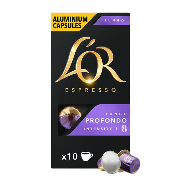 L'OR Capsules - Lungo Profondo - Coffee Capsules - 10 pcs - Mat og drikke