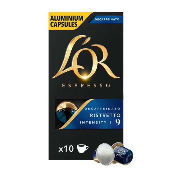 L'OR Capsules - Ristretto Decaffeinato - Coffee Capsules - 10 pcs - Mat og drikke