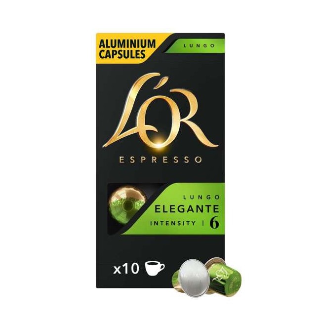 L'OR Kapseln - Lungo Elegante - Kaffeekapseln - 10 Stk