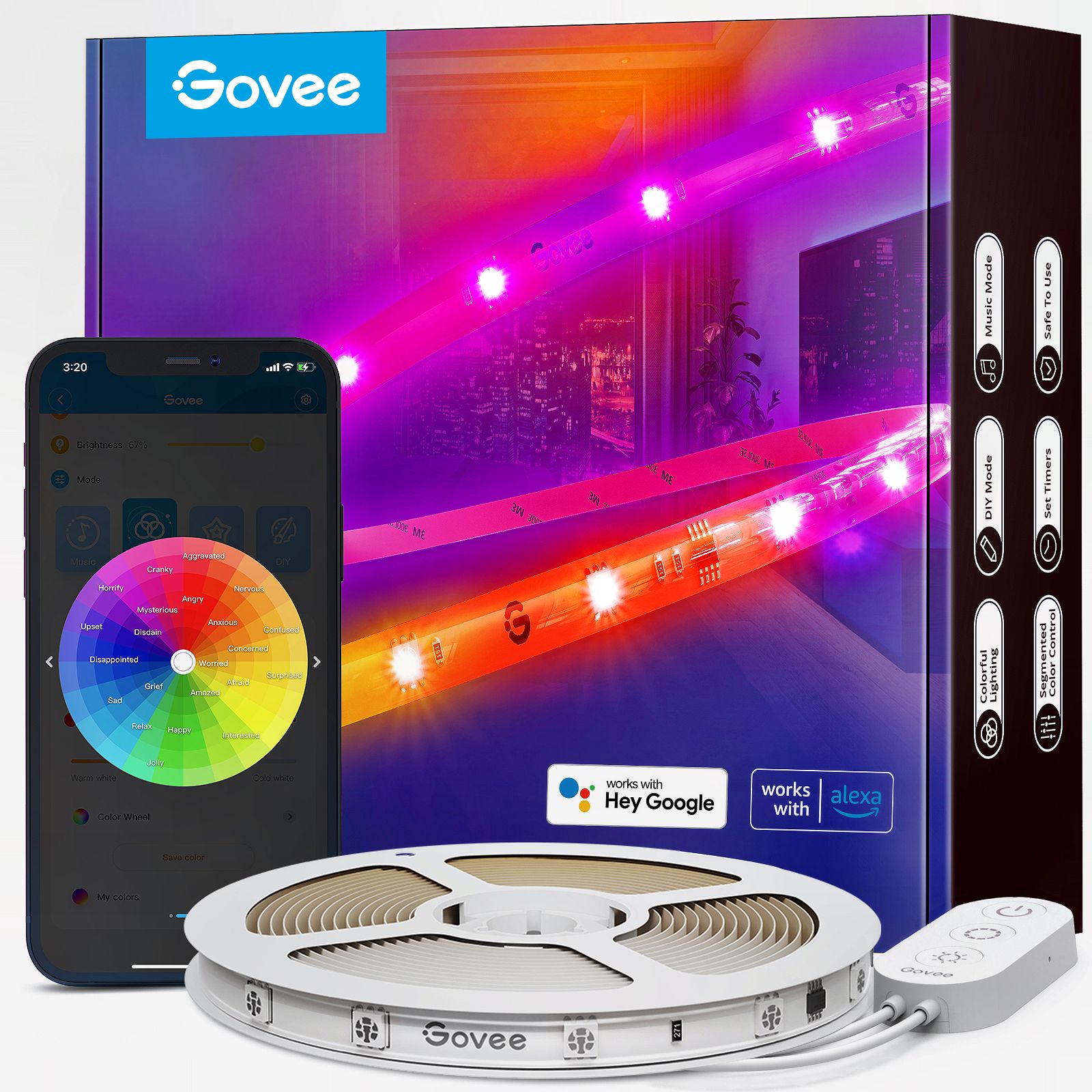 Buy Govee - RGBIC LED Lightstrip 5 Meter - Free shipping