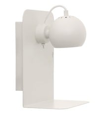 Frandsen - Ball væglampe med USB EU - Mat hvid