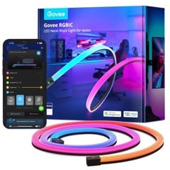 Govee Neon Podświetlenie Biurka Gaming (3m) – Inteligentna taśma RGBIC