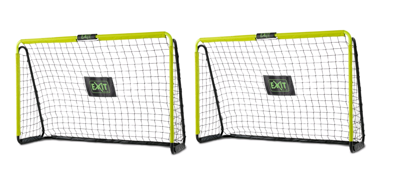 EXIT - Tempo Steel Football Goal 180x120 cm - Green/Black (41.20.18.00) (2 pcs.)