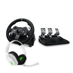 Logitech - G920 Driving Force Racing Wheel incl Astro A10 Gaming Headset Bundle