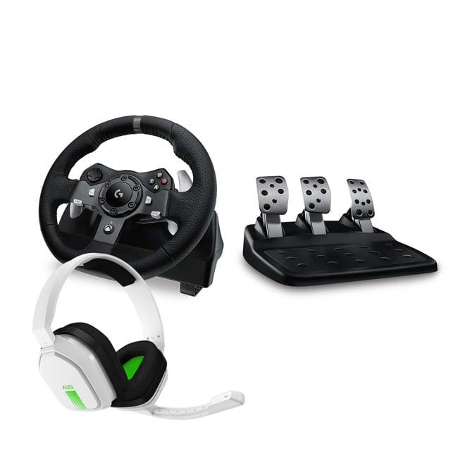 Logitech – G920 Driving Force Racing Wheel inkl. Astro A10 Gaming-Headset-Paket