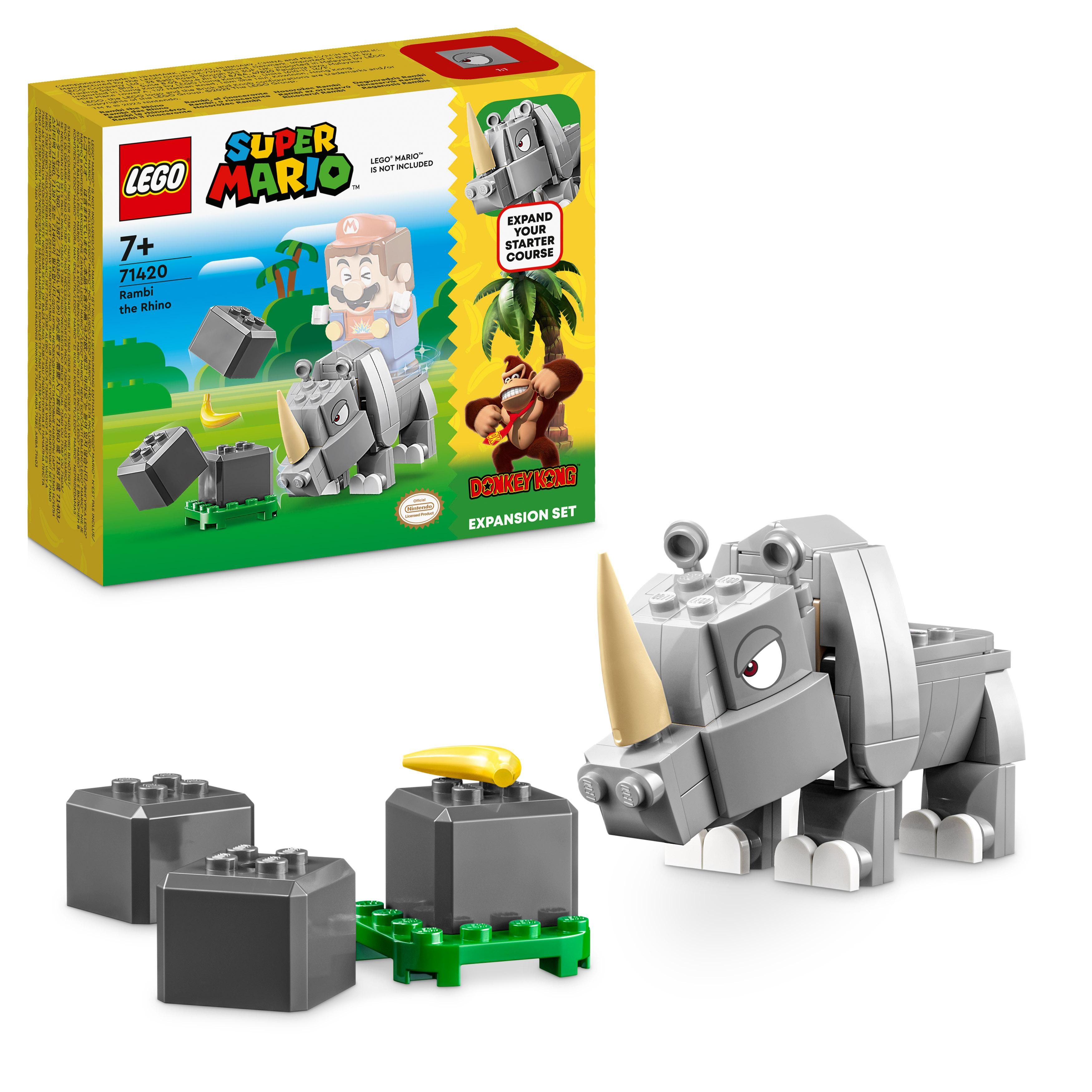 LEGO Super Mario - Neshornet Rambi– ekstrabanesett (71420) - Leker