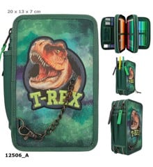 Dino World - Triple Pencil Case - T-REX - Green -( 0412506 )