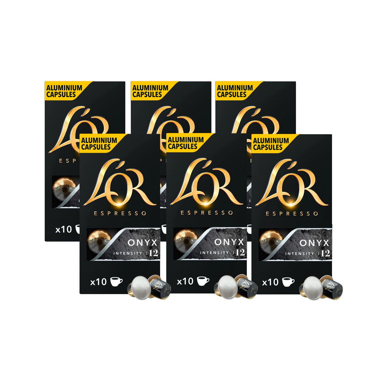 L'OR Capsules - Espresso Onyx - 6 Bags - Bundle - Mat og drikke