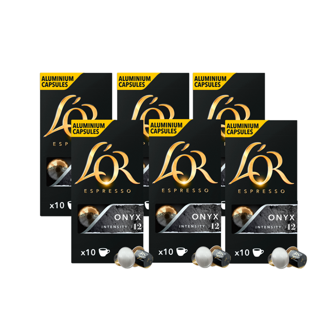 L'OR Capsules - Espresso Onyx - 6 Bags - Bundle