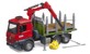 Bruder - MB Arocs Timber truck with loading crane, grab & 3 trunks (03669) thumbnail-2