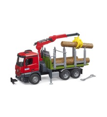Bruder - MB Arocs Timber truck with loading crane, grab & 3 trunks (03669)