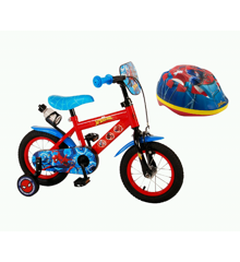 Volare - Children's Bicycle 12" - Spiderman (21254-CH-NL) + Bicycle Helmet 51-55 cm - Spiderman (969)