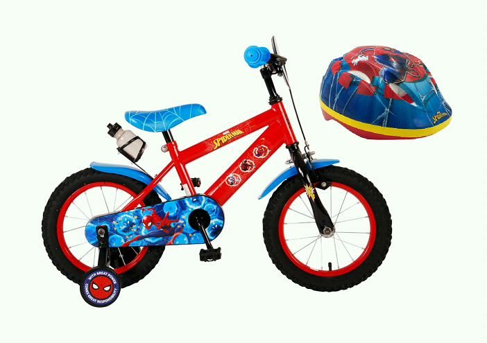 Volare - Børnecykel 16 - Spider-Man + Cykelhjelm 51-55 cm