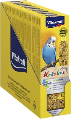 Vitakraft - Bird snacks - 10 x Kräcker Feather Care for budgies (bundle)