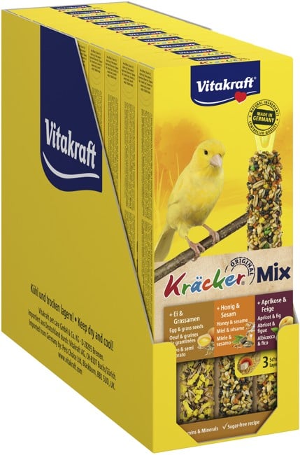 Vitakraft - Bird snacks - 10 x Kräcker Mix Honey/fruit/egg for canary´s (bundle)