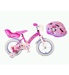 Volare - Children's Bicycle 14" - Minnie Cutest Ever! (21436-CH) + Bicycle Helmet 52-56 cm - Minnie (1026)