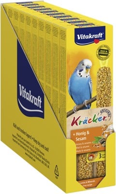 Vitakraft - Bird treats - 10 x Kräcker honey and sesame for budgies (bundle)