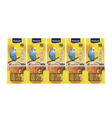 Vitakraft - Bird snacks - 5 x Kräcker Mix Honey/orange/popcorn for budgies (bundle)