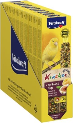 Vitakraft - Bird treats - 10 x Kräcker abricot and fig for canary´s (bundle)