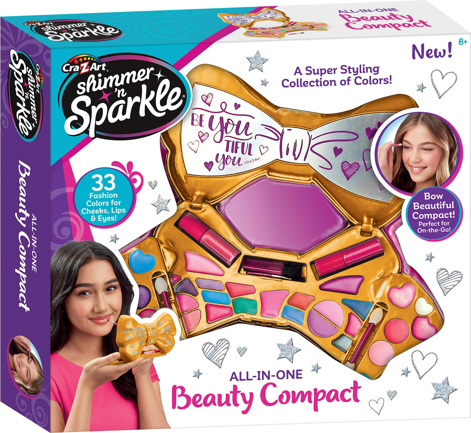 SHIMMER N SPARKLE - BOW BEAUTIFUL COMPACT (65574) - Leker