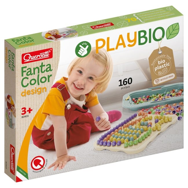 QUERCETTI - Stiftmosaik af bioplast: Play Bio FantaColor Design (160 dele) - (QU-80903)