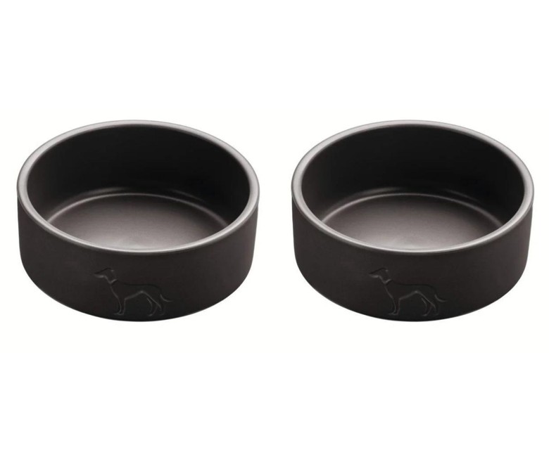 Hunter - 2 x Dog bowl ceramic Osby 1900 ml, anthracite