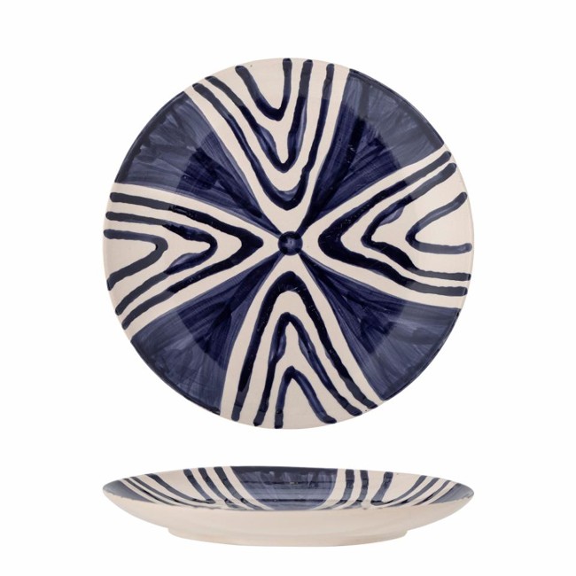 Bloomingville - Shama Plate, Blue, Stoneware (82060431)