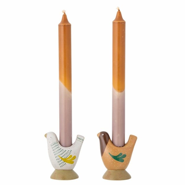 Bloomingville - Reem Candlestick, Brown, Stoneware (82058519)