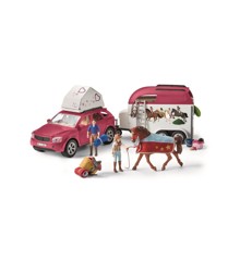 Schleich - Horse Club -Seikkailu autolla ja hevostenkuljetusvaunulla  (42535)