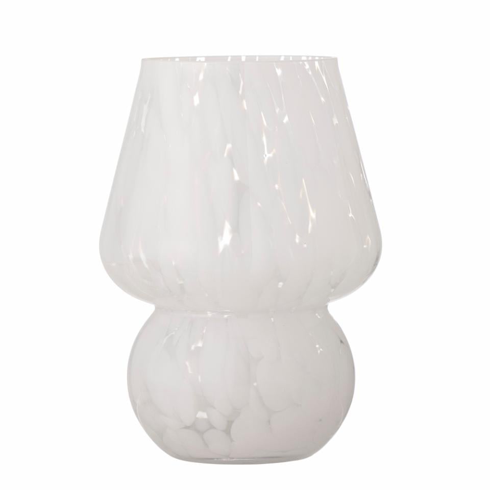 Bloomingville - Halim Vase, White, Glass (82060243) - Hjemme og kjøkken