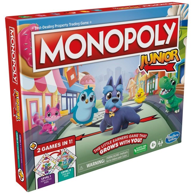 Hasbro Gaming - Monopoly Junior (2 spil i 1) (DK/NO)
