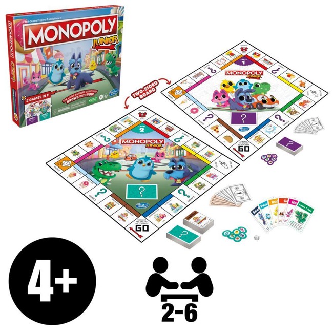 Hasbro Gaming - Monopoly Junior 2 games in 1 (F8562189)