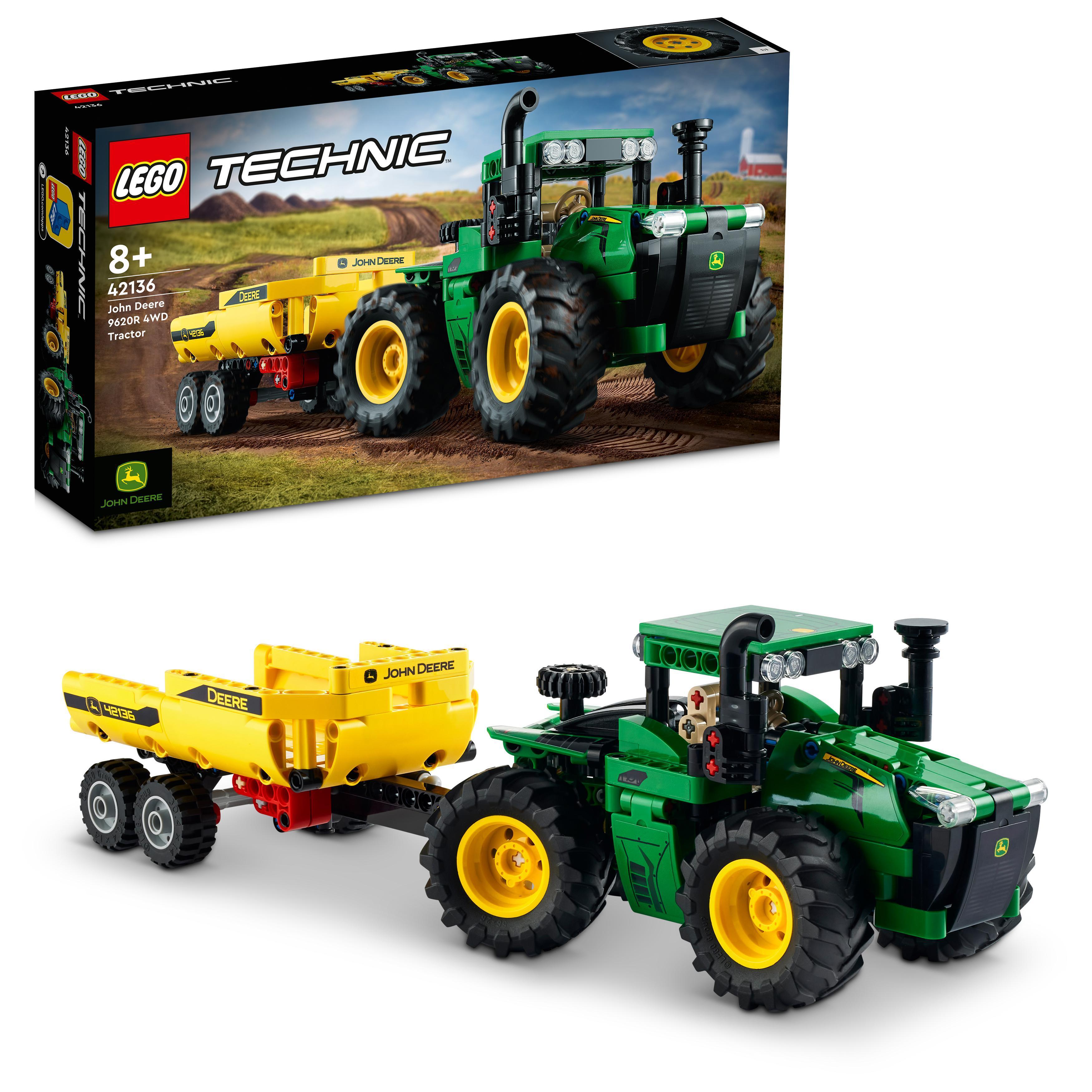 LEGO Technic - John Deere 9620R-traktor med firehjulstrekk (42136) - Leker