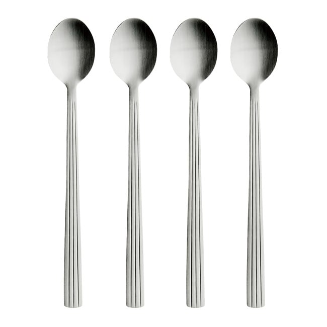 RAW - 4 pcs - Long ice spoons - Matte steel (14646)