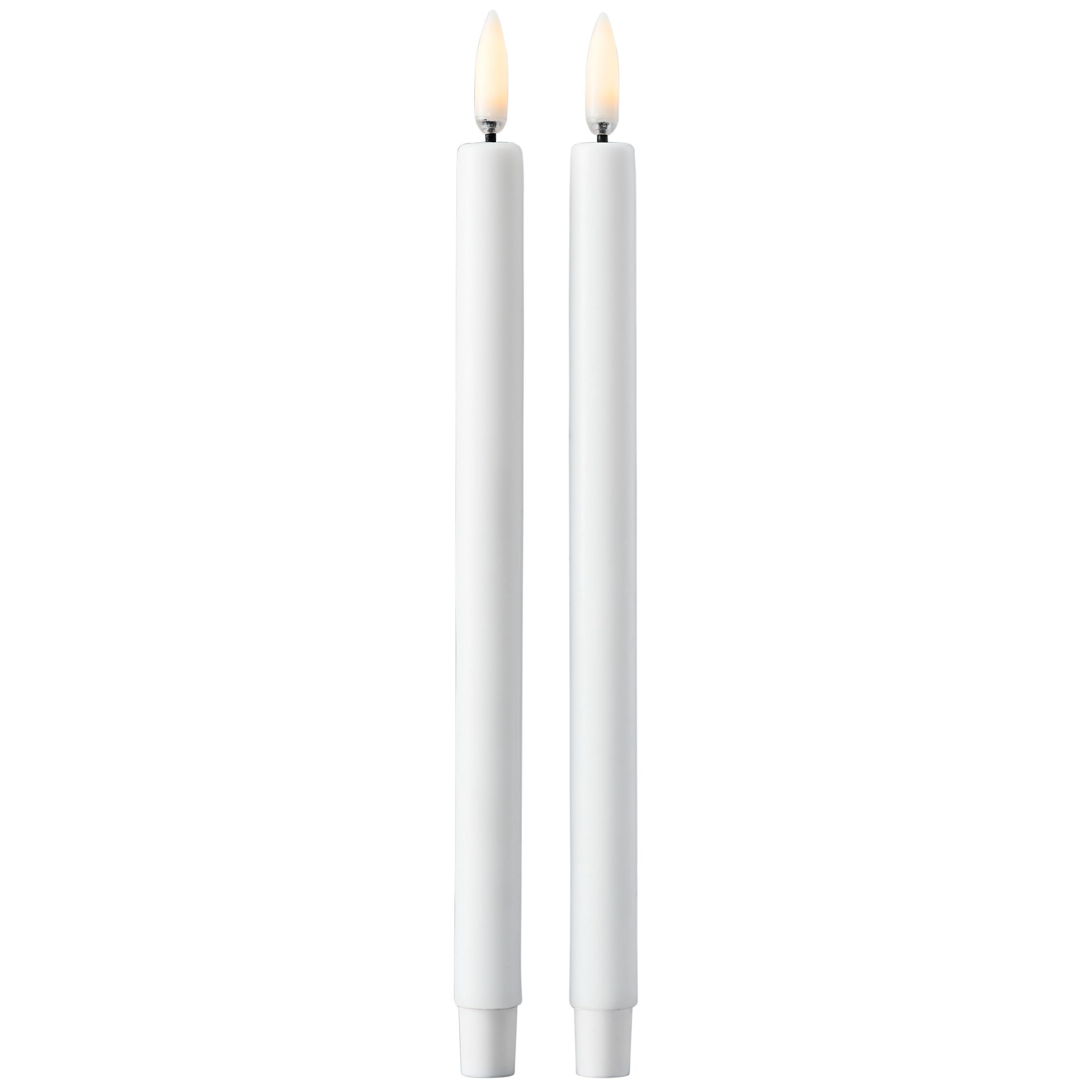 STOFF - LED taper candles by Uyuni, 2 pc - White - Hjemme og kjøkken