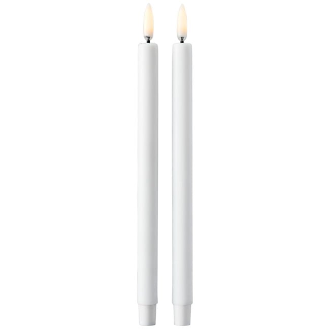 STOFF - LED taper candles by Uyuni, 2 pc - White