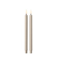 STOFF - LED taper candles by Uyuni, 2 pc - Sand