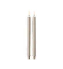 STOFF Nagel - LED taper candles by Uyuni, Ø 1,3 cm, 2 pc - Sand