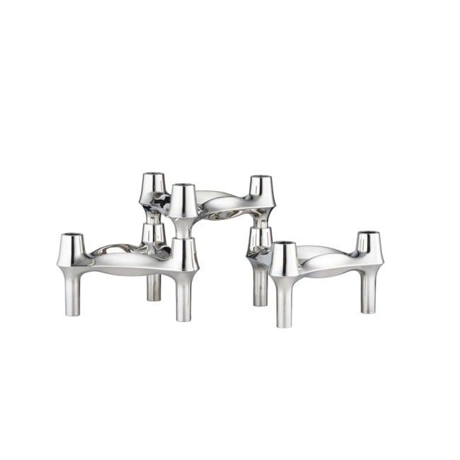 STOFF Nagel - BMF candle holder (set with 3 pcs) - chrome