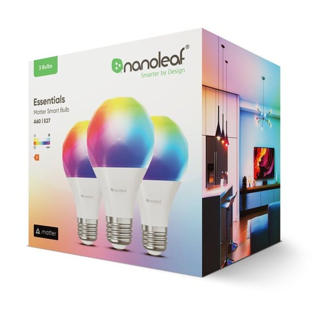 Nanoleaf - Essentials Matter Smart Ljuskälla E27 - 3PK