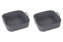 Scandinavian Collection - 2 x Airfryer silikoneform, firkantet Ø22cm