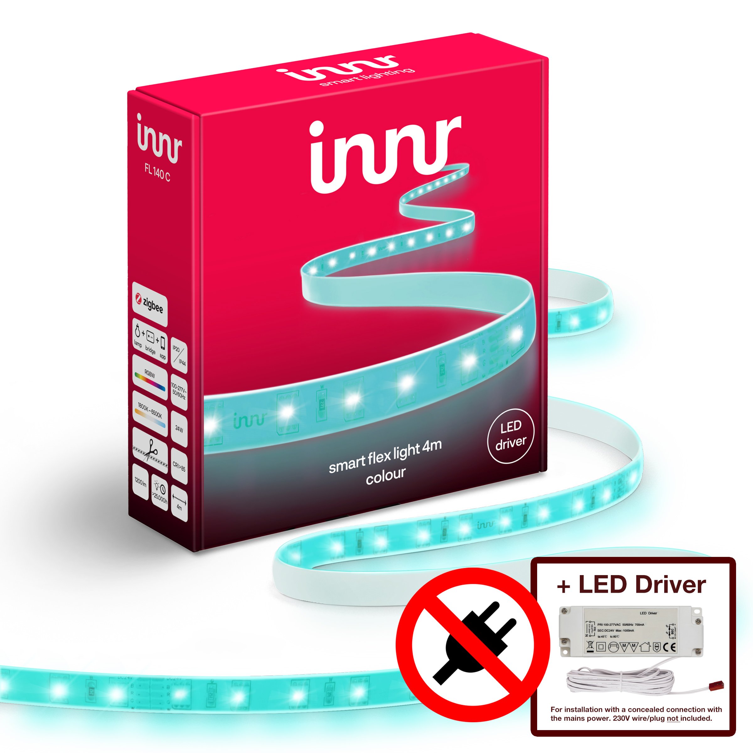 Innr - Smart Flex Light Strip 4m Color FL 140 - Elektronikk
