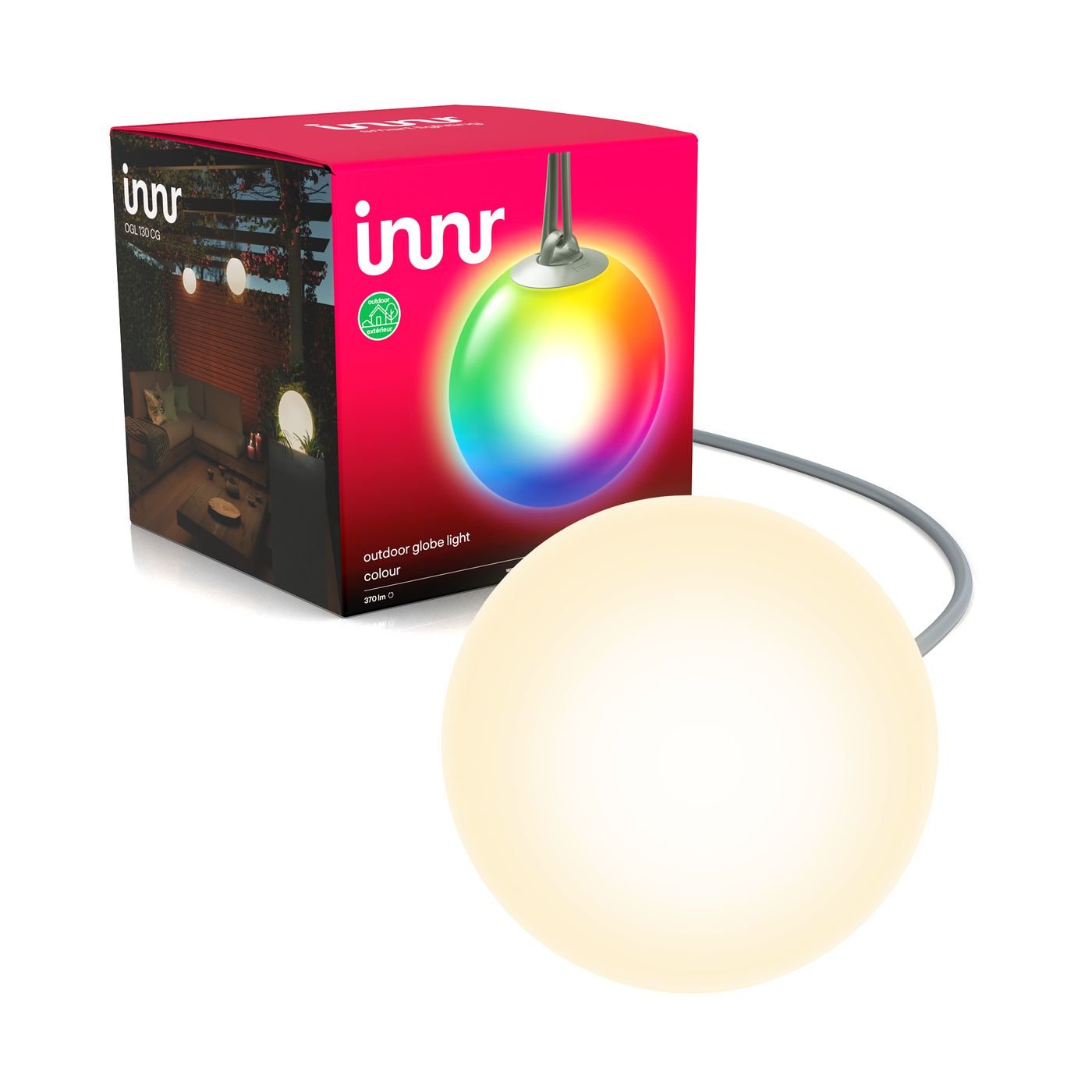 Innr - Smart Outdoor Globe Light - Single Globe - Zigbee - Elektronikk