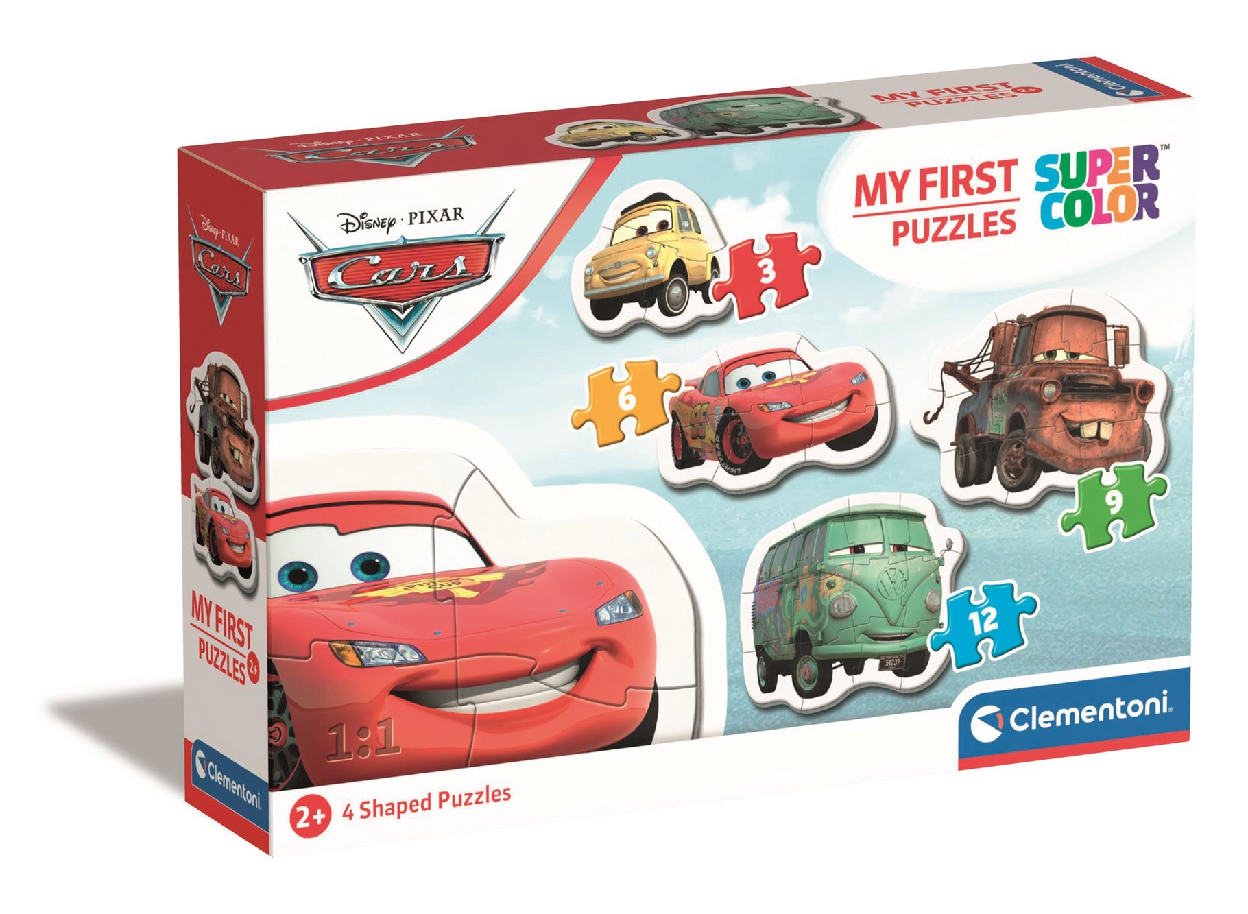 Clementoni - My first puzzle 3-6-9-12 pcs - Disney Cars (20804) - Leker