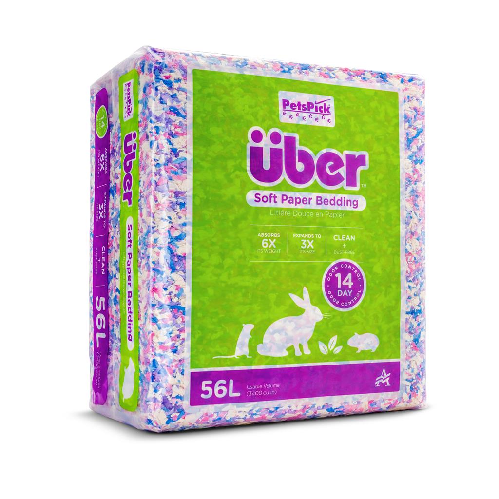 Über - Soft Paper Bedding 56l Confetti - (45063) - Kjæledyr og utstyr