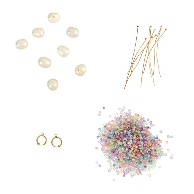 Me & My BOX - Mini Jewelry Kit Ear Clips - Pearl - 18K gold plated - BOX901020