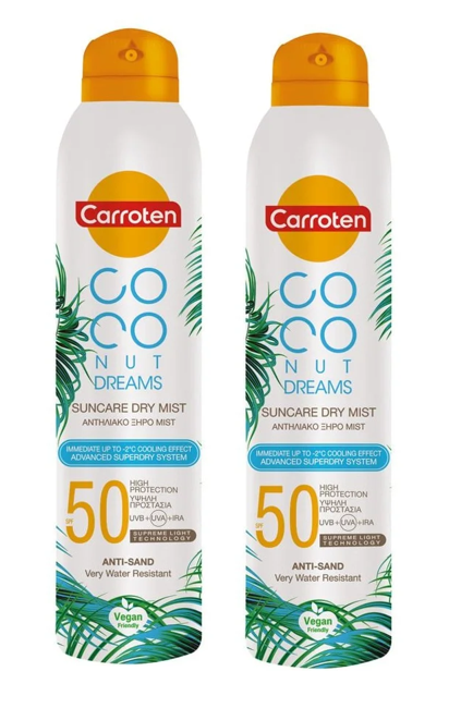 Carroten - 2 x Carroten Dry Mist SPF 50 Coconut Dreams - Sonnencreme