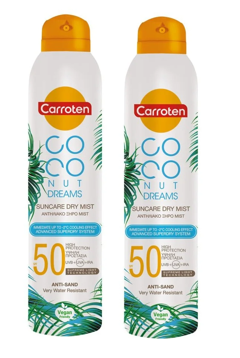 Carroten - 2 x Carroten Dry Mist SPF 50 Coconut Dreams