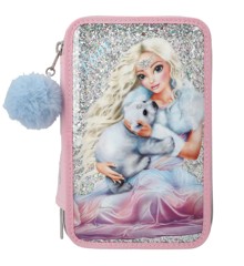 TOPModel - Trippel Pencilcase with Plush Heart - One Love